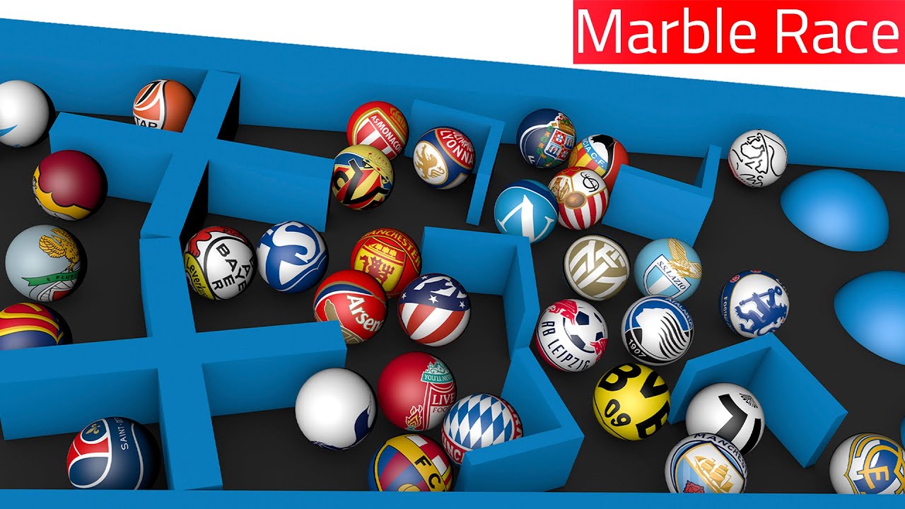 Football Clubs Marble Race 3D 32 best clubs | Super League