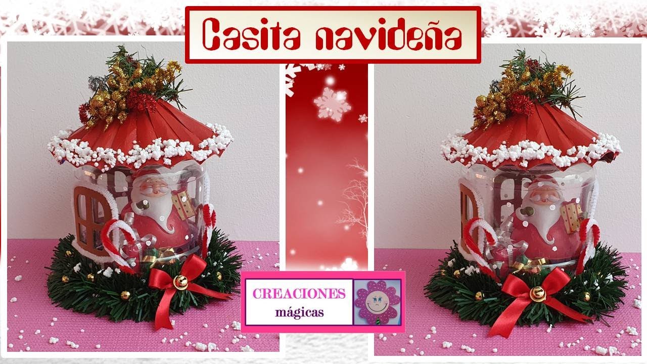 ♥♥Casita navideña hecha con material reciclado♥Creaciones Mágicas♥♥