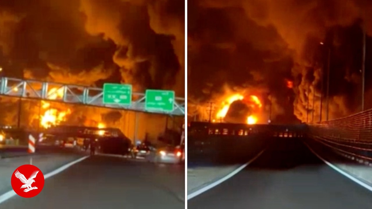 Huge fire and heavy smoke billows from Tehran fuel depot