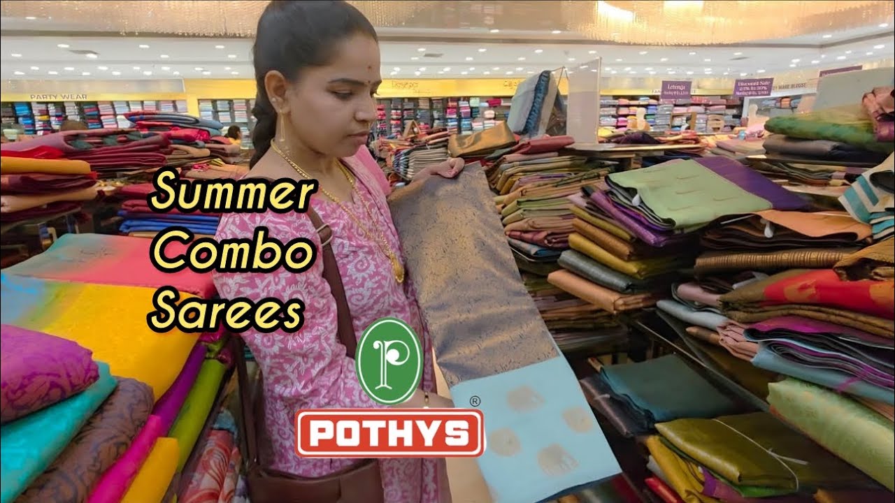 Pothys summer Combo offer 2pc Saree Rs.599 Office cottons Mulberry silk Georgettes Semi Chanderi