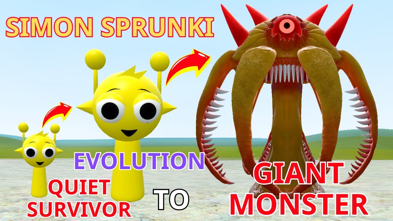 Simon Sprunki: The Evolution From Quiet Survivor to Giant Monster | Go GMod #sprunki #garrysmod