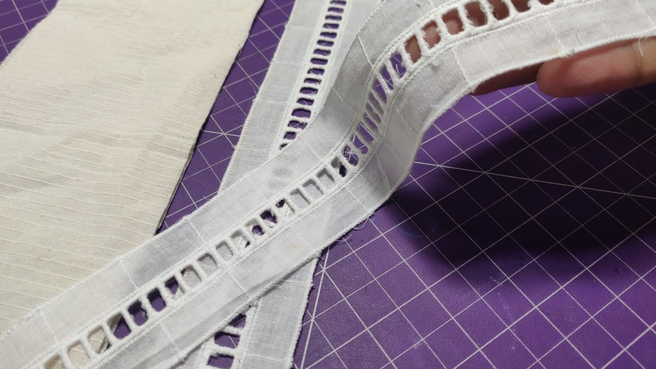 Front slit joint lace round neckline || pannels kurti cutting @DressingMania