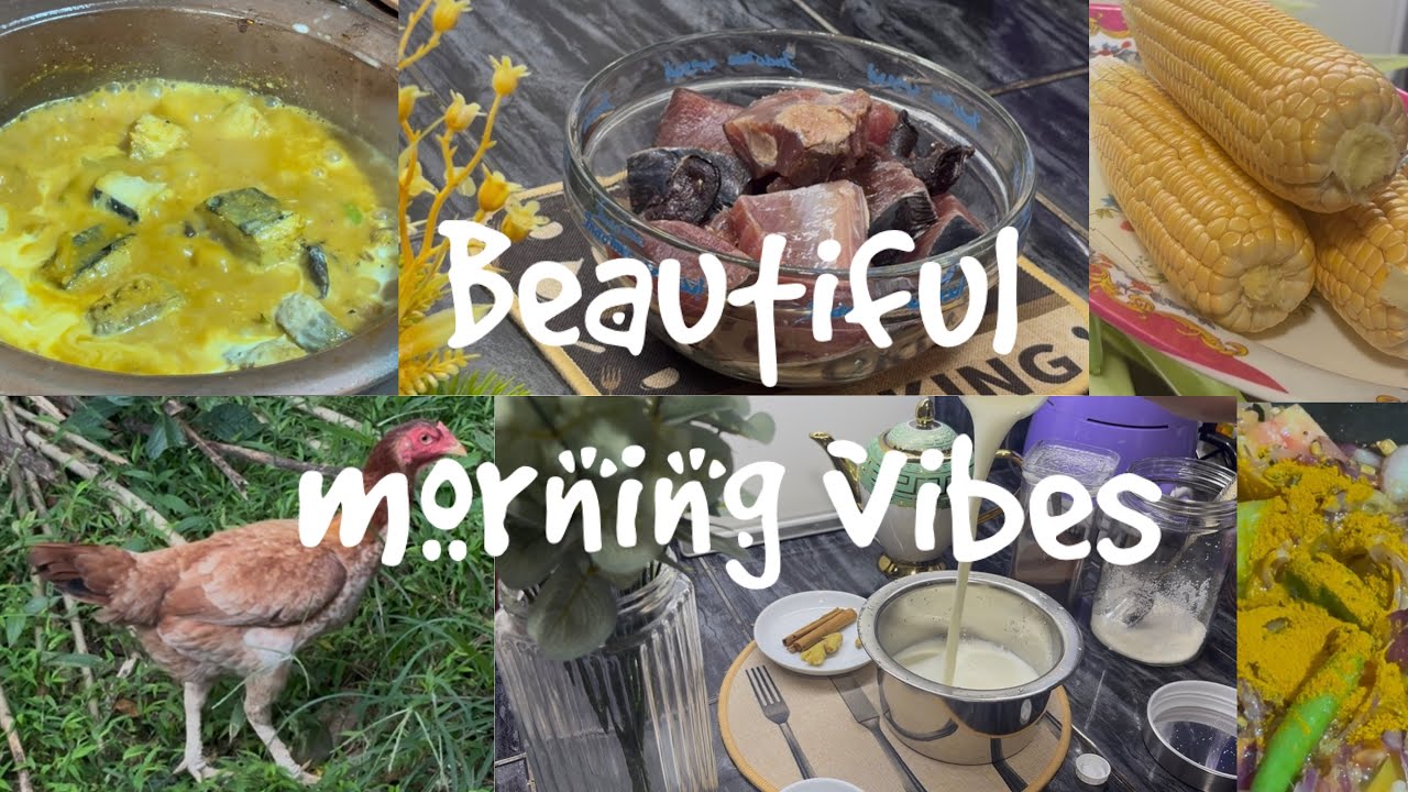 Morning vibes #Nasrishcooks#viralvideos#masalatearecipe #fishcurry #cornrecipe #morningroutine