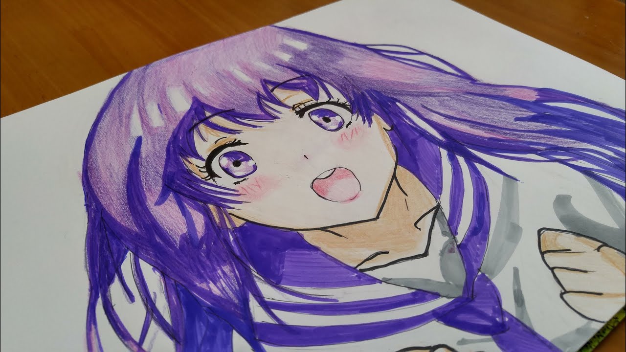 Drawing Chitanda Eru - Hyouka | Krishna Sree Drawings