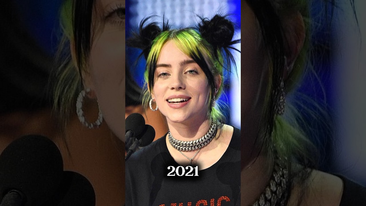 Billie Eilish Through the Years 👁️💚#edit #retro #celebrityevolution #shortsfeed #thenandnow #shorts