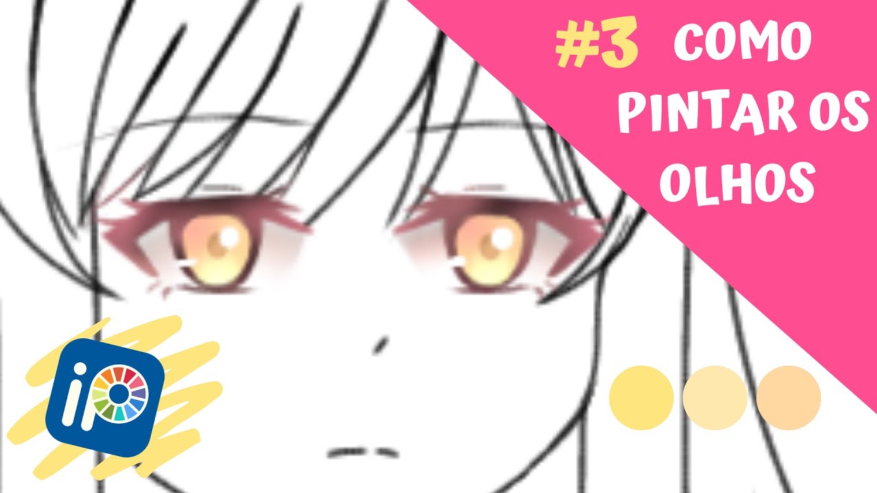 TUTORIAL: COMO COLORIR OLHOS SIMPLES NO IBIS PAINT X PELO CELULAR COM O DEDO | #3 COLORINDO OS OLHOS