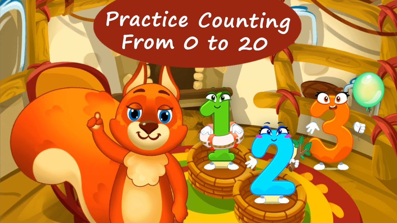 Practice Counting to 20 - Help the Squirrel Prepare Food Supplies for the Winter | GoKids! Games