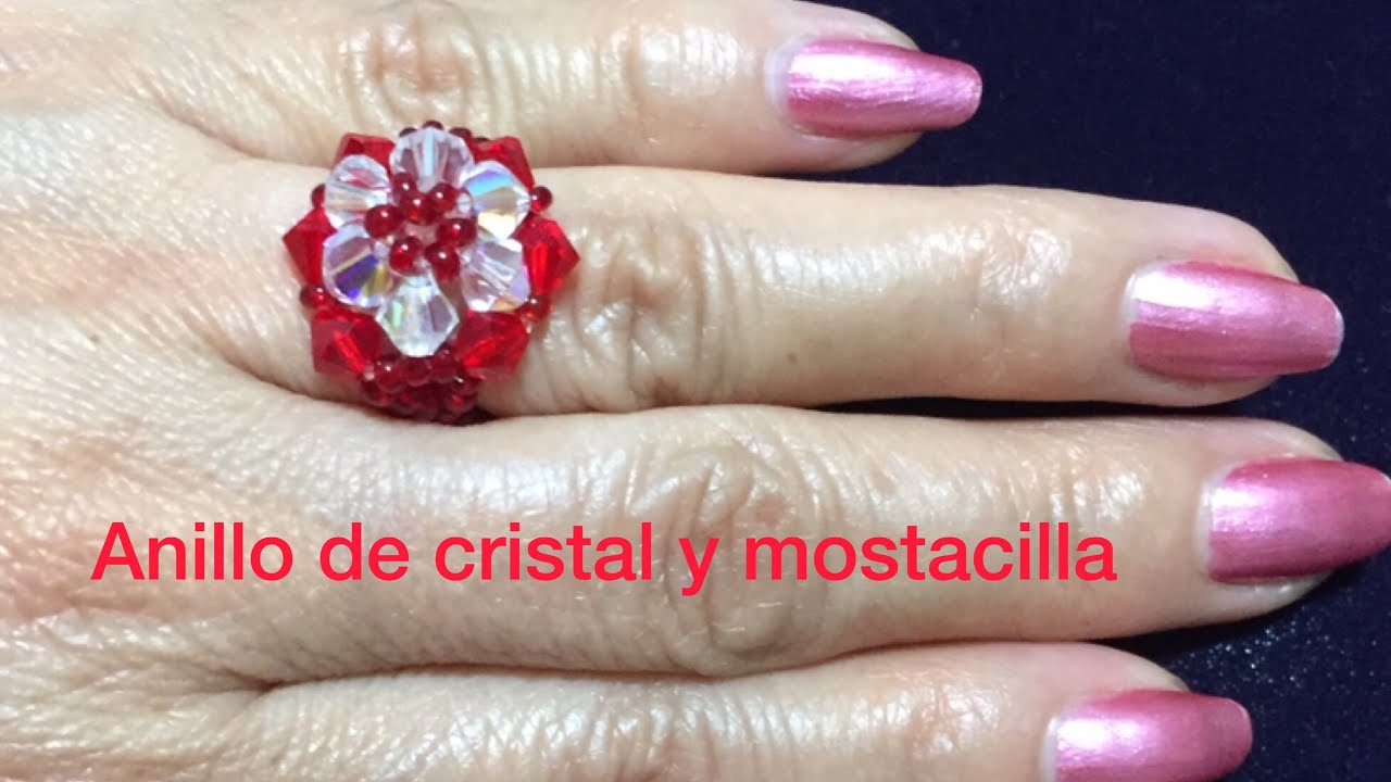 Tutorial Anillo con tupis rojos y blancos Fácil de Elaborar