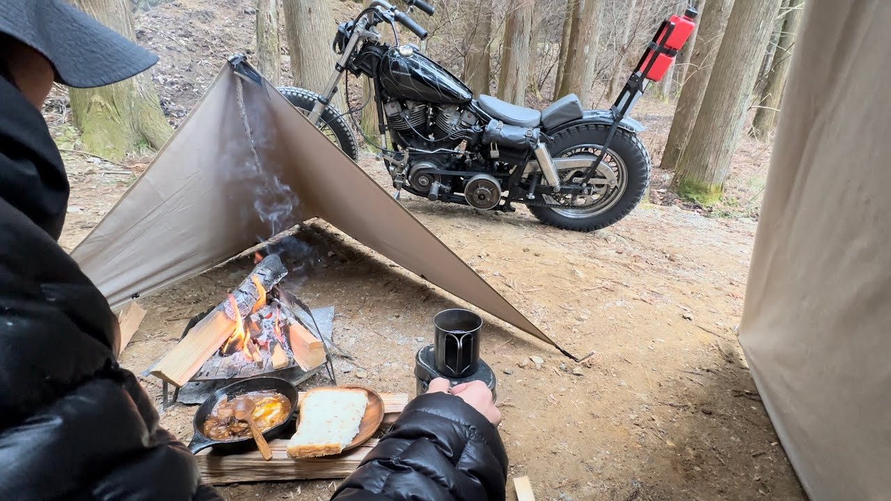 またまた高速トラブルな冬のバイクミニマムソロキャンプThere was trouble on the highway again. Motorcycle Minimal Solo Camping