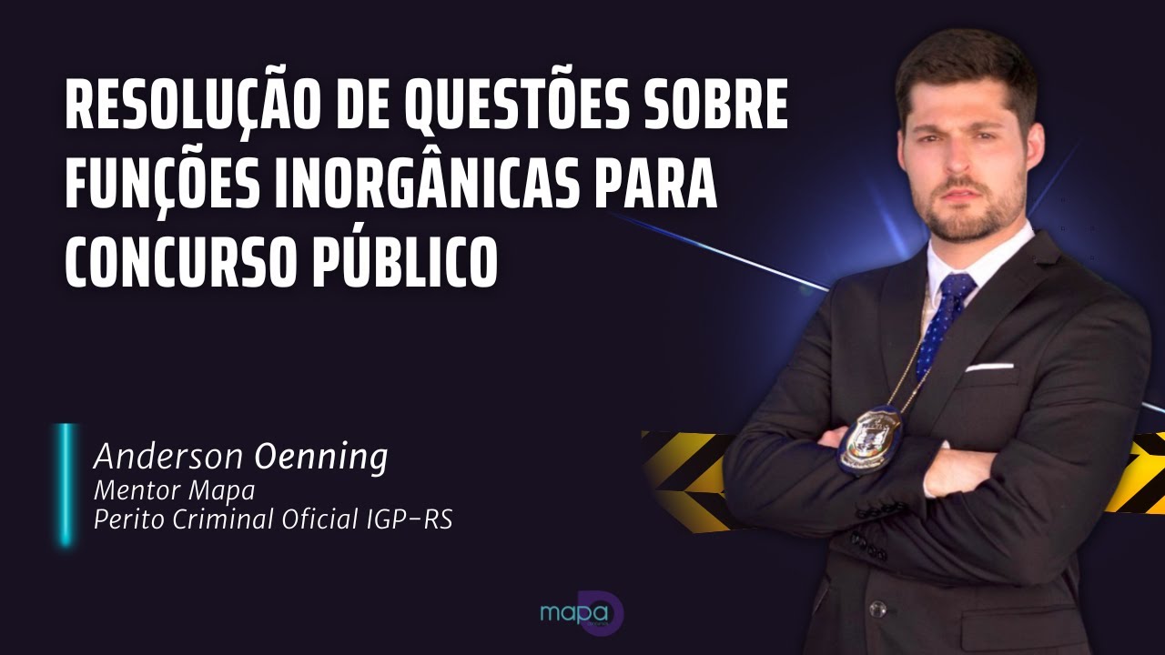 Resolução de questões sobre funções inorgânicas para concurso público