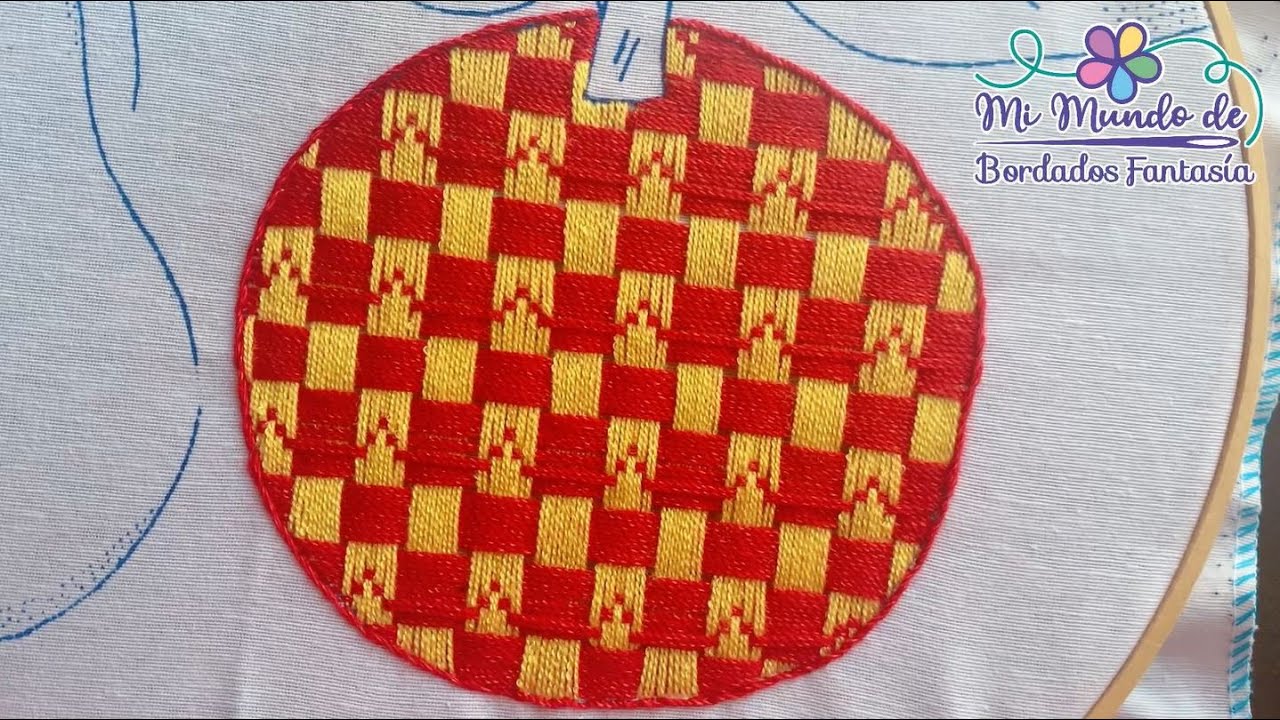 Bordado Fantasía Manzana 1 #bordado #embroidery #tutorial