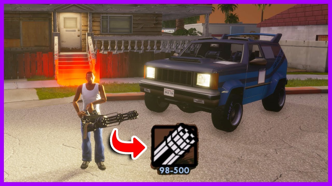 How to get Minigun and Sandking at the beginning of the game - GTA San Andreas Definitive Edition