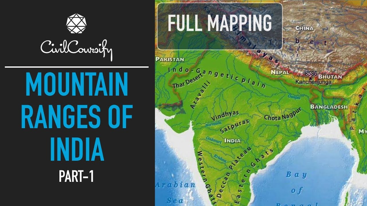 Mountain Ranges of India - PART 1 | North & North-East India | Full Mapping Practice