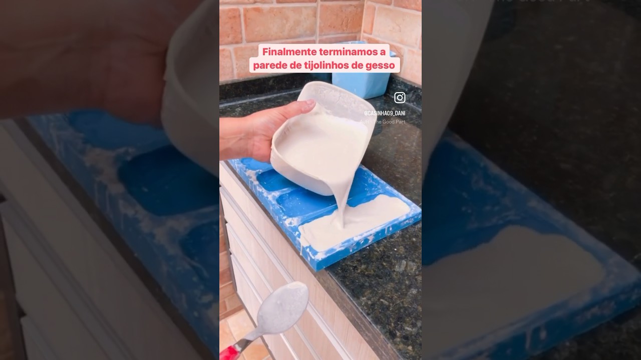 Parede de tijolinhos de gesso #fa&ccedil;avoc&ecirc;mesmo #donadecasa