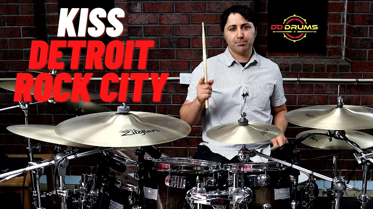 Как играть KISS «Detroit Rock City» на барабанах — Урок игры на барабанах
