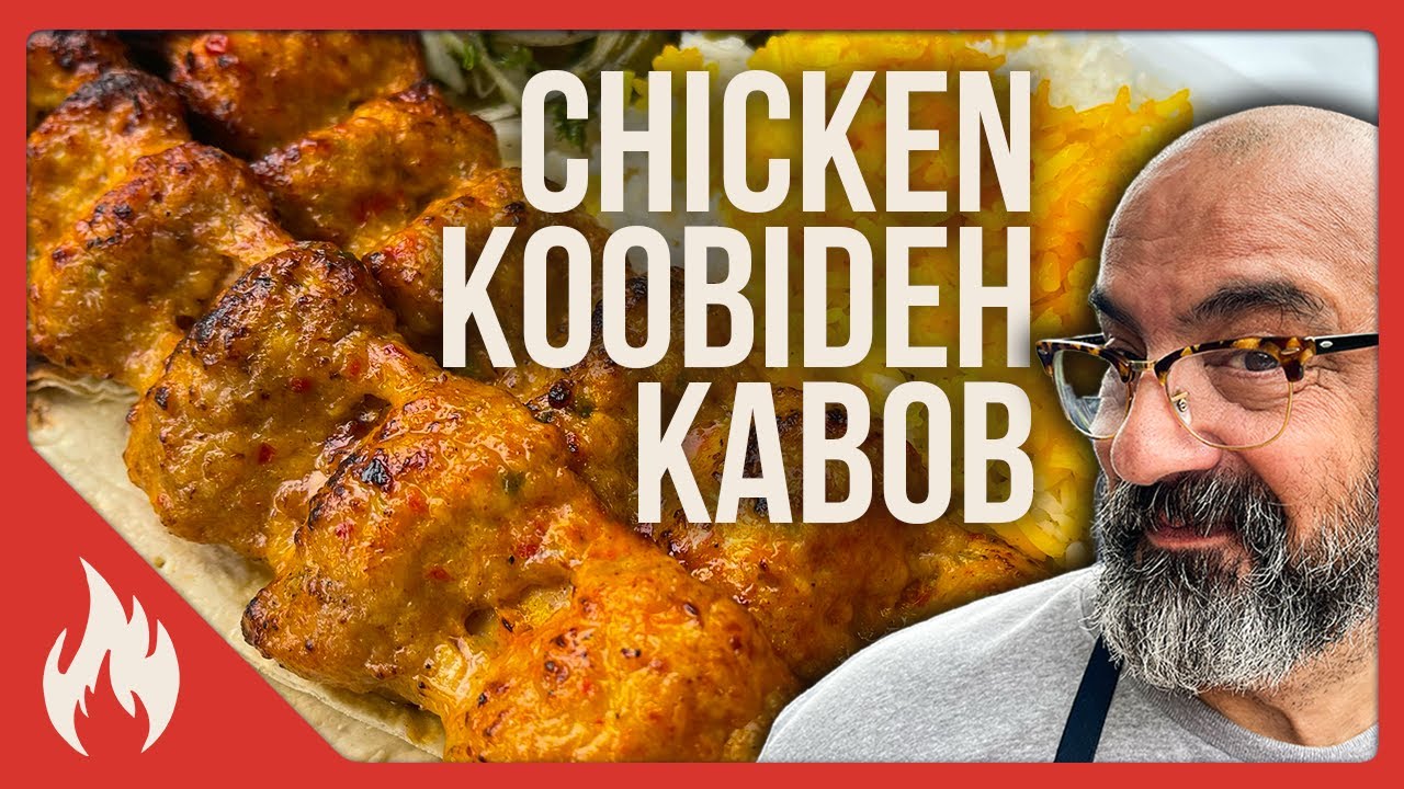 Chicken Koobideh Kabob (Persian Grilled Ground Chicken Skewers)   - کباب کوبیده مرغ  با دستورانگلیسی