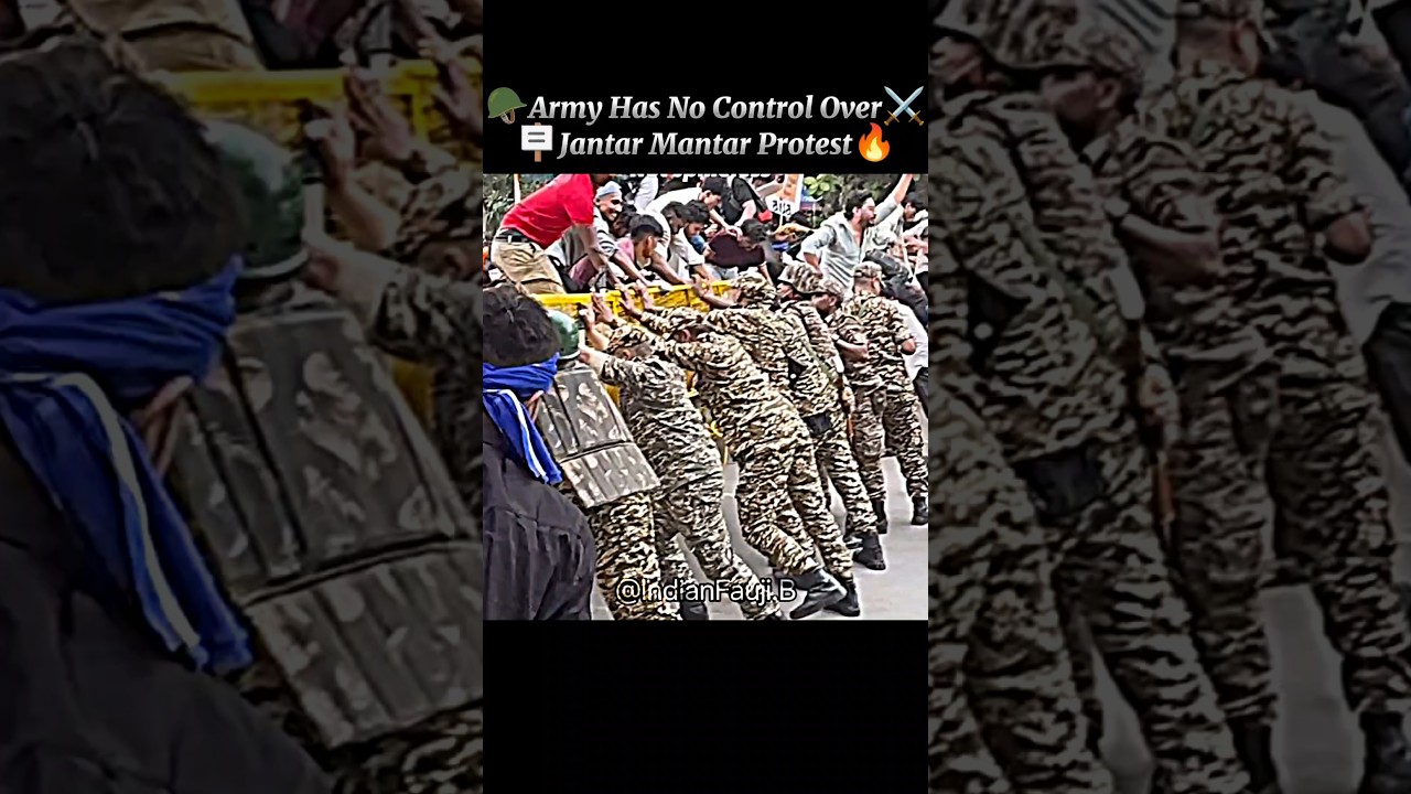 🪖Army Has No Control❌ Over the Jantar Mantar Protest🔥 #army #protest #power #police #students #viral