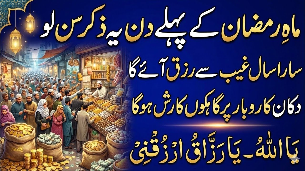 Asmaul Husna Ka Powerful Wazifa |يَا ٱللّٰهُ ۔ يَا رَزَّاقُ ٱرْزُقْنِي| First Ramadan Zikr for Rizq