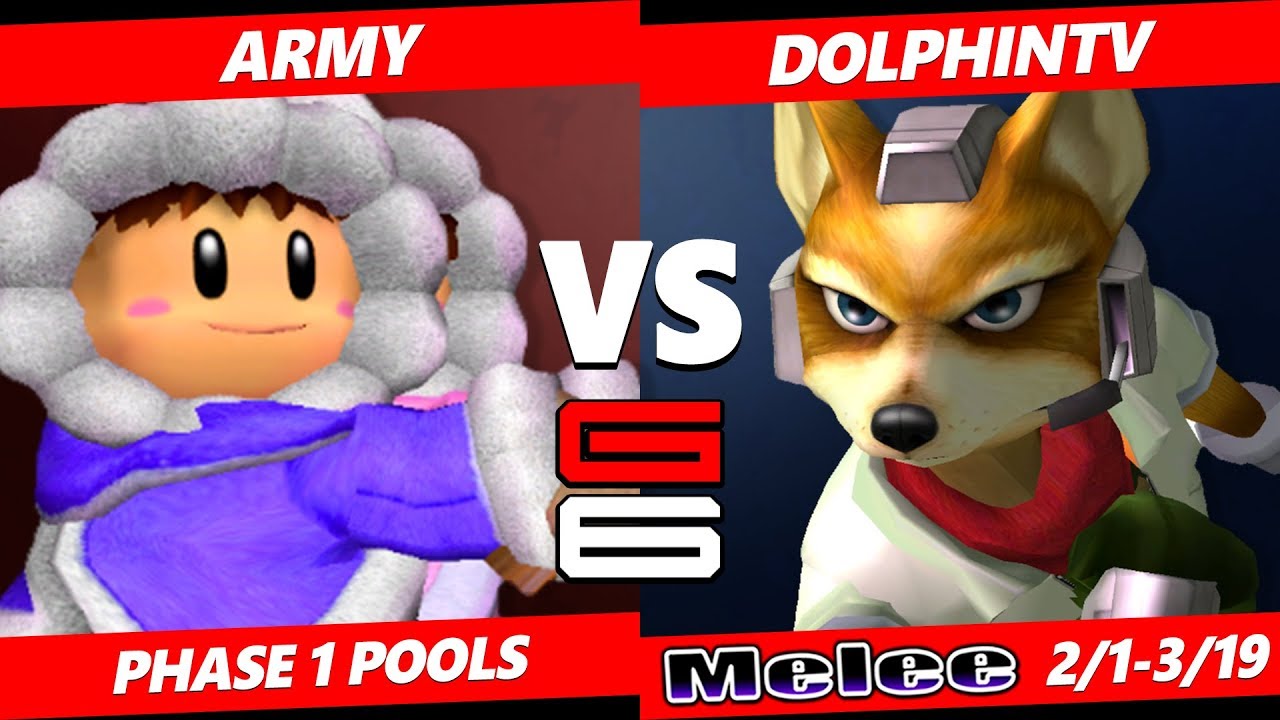 Genesis 6 SSBM - Army (Ice Climbers) VS DolphinTV (Fox) Smash Melee Pools