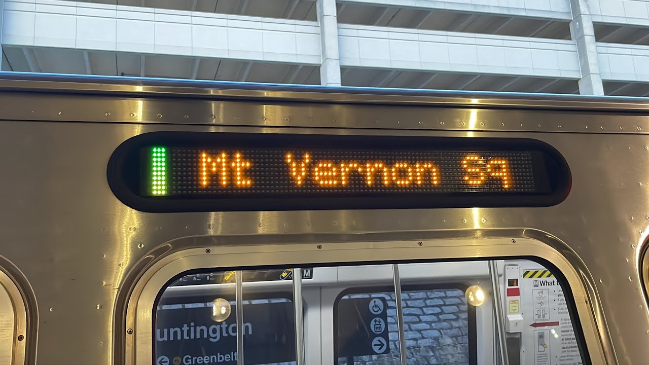 WMATA Subway: Kawasaki 7k Series 🟡Yellow Line🟡 Train from Huntington to Mount Vernon Square