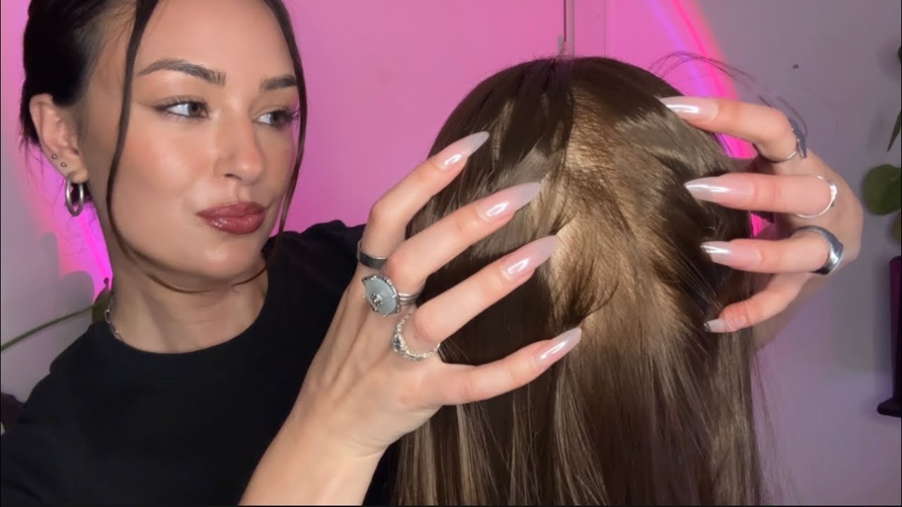 [ASMR] lice check + massage & scratches!!!! (FAST & AGGRESSIVE)