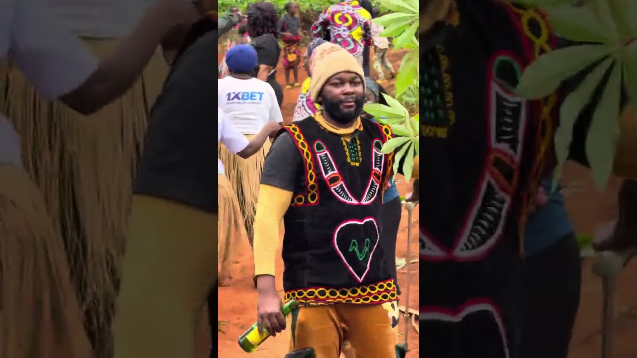 Traditional funeral celebration in Cameroon bamenda Santa Akum 