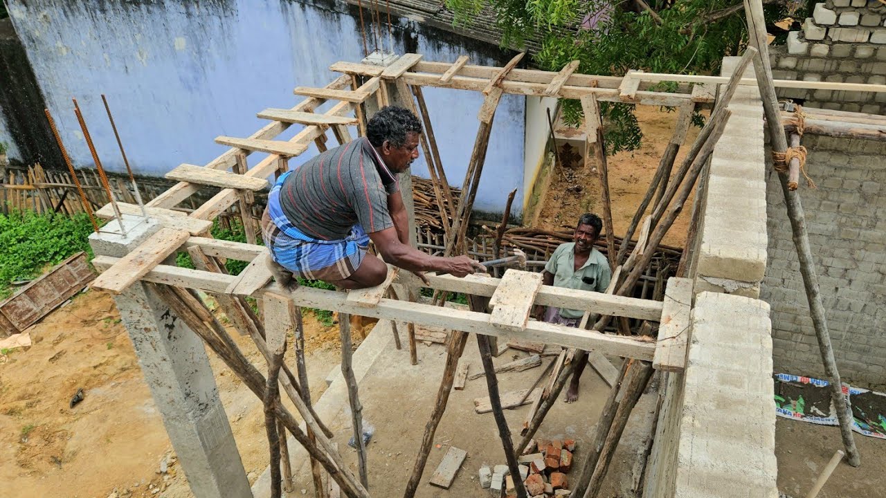 Formwork Techniques_Front Portico Beam Centring Work and Reinforced Concrete|Roof Construction