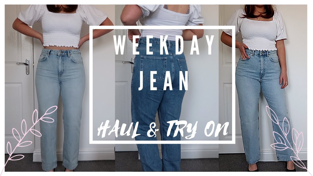 WEEKDAY JEAN HAUL & TRY ON | PERFECT STRAIGHT LEG JEANS FOR CURVY FIGURES  Lydia Louise Thomas