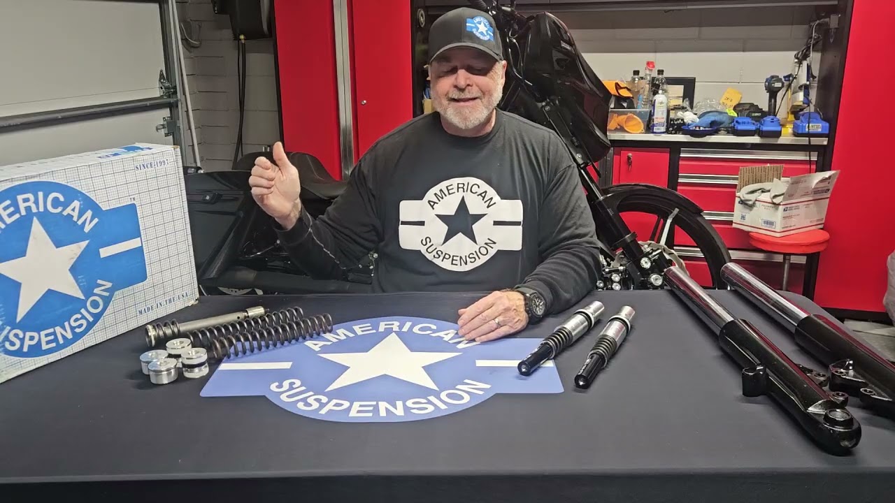 Пневматическая подвеска передней оси Harley: картридж RamAir™ + AR-70 | Для больших колес и автом...