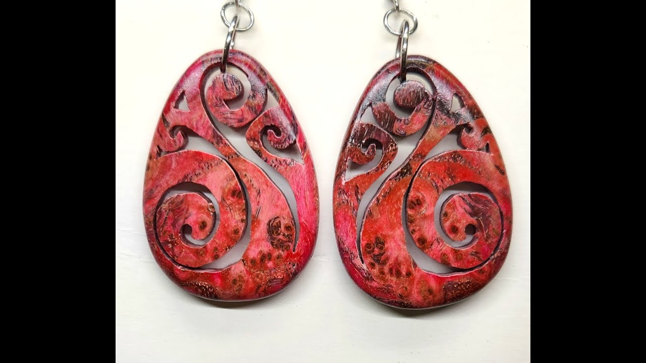 Cool wood earrings