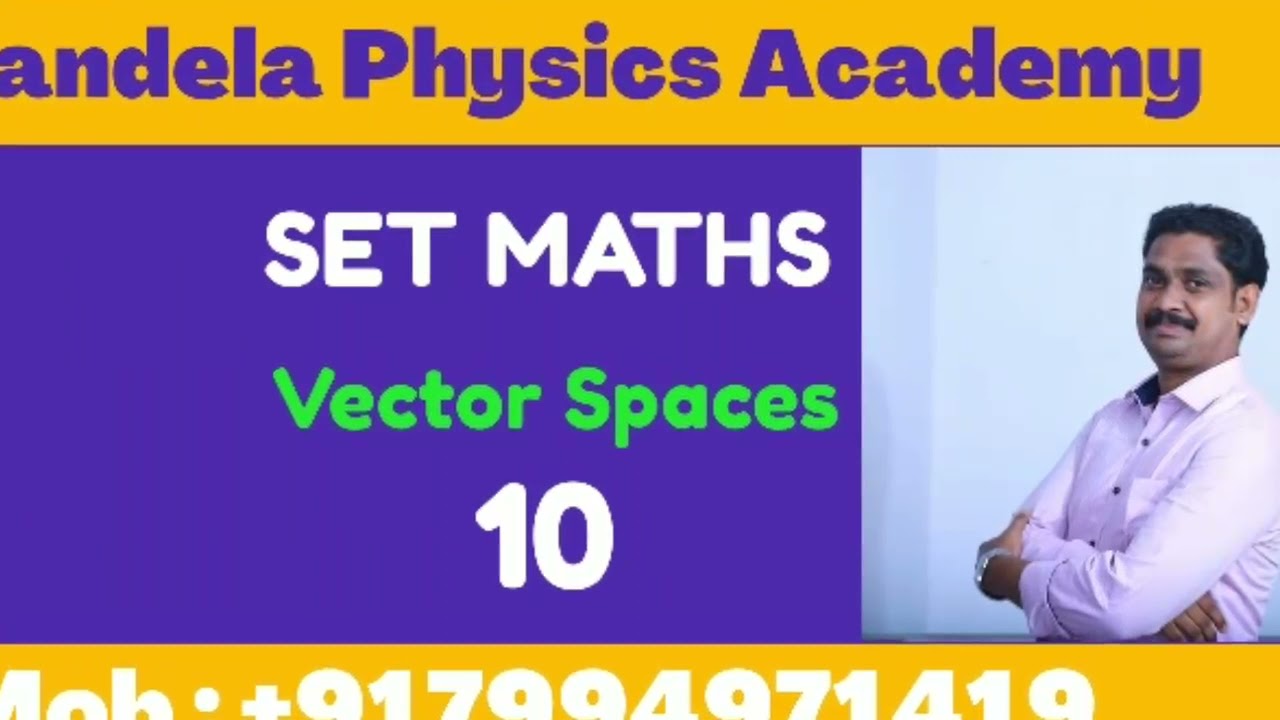 Kerala SET Mathematics|Vector spaces|LBS Kerala SET exam|10
