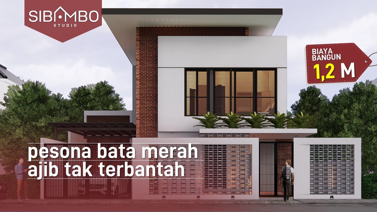 Lihat Ini !! Rumah Tropis Modern 2 Lantai 4 Kamar Tidur di Lahan 14x14 meter