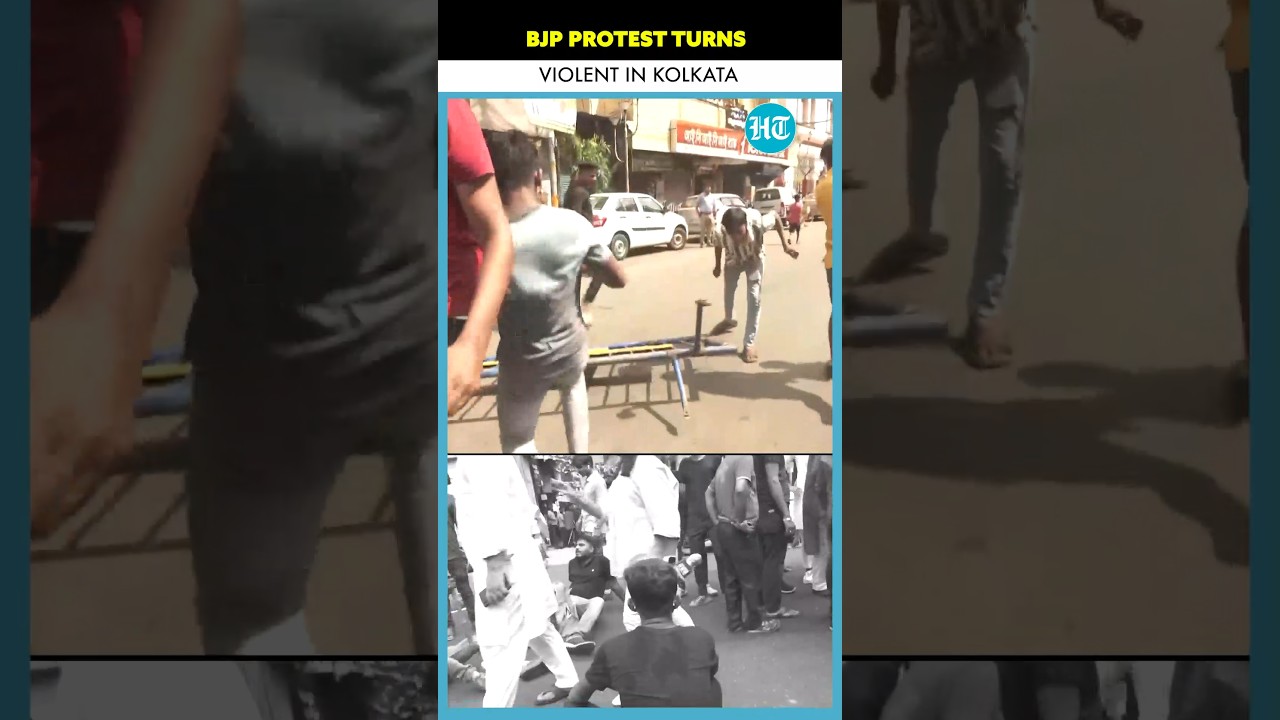 BJP Workers Vandalize Barriers During 'Bengal Bandh' Protest In Kolkata