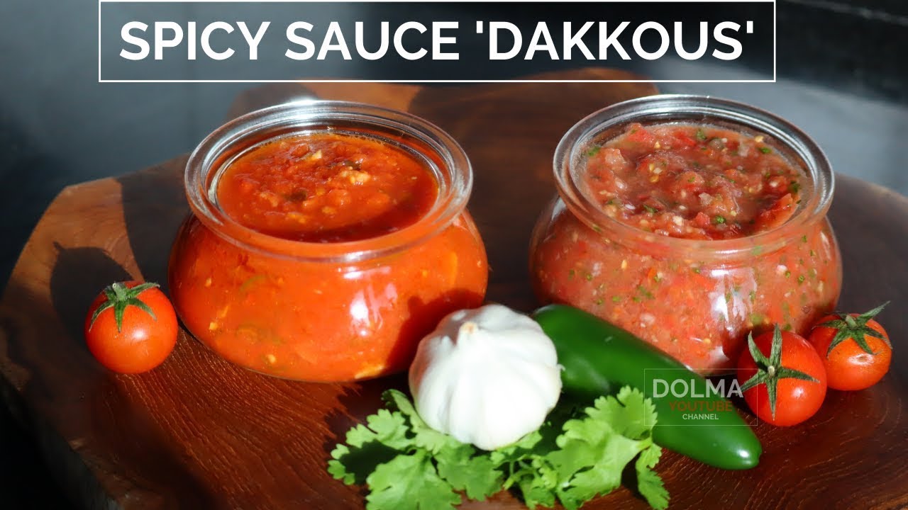 Dakkous / Daqqous / Spicy chili tomato sauce / Sauce for machboos kabsa mandi / طريقة عمل الدقوس