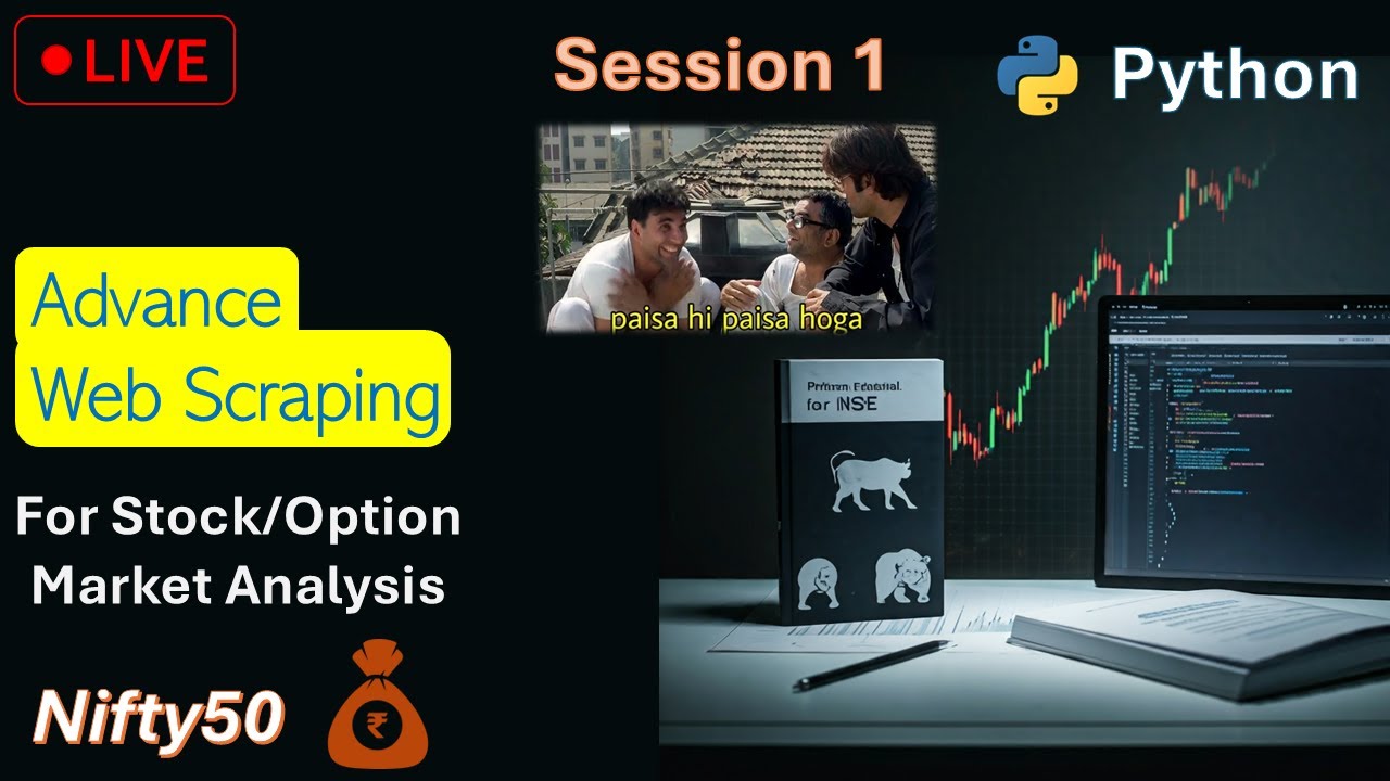 Python | Webscraping Live Stock Data | NSE-Options | CE-PE analysis for profit timing | Session 1 🔥