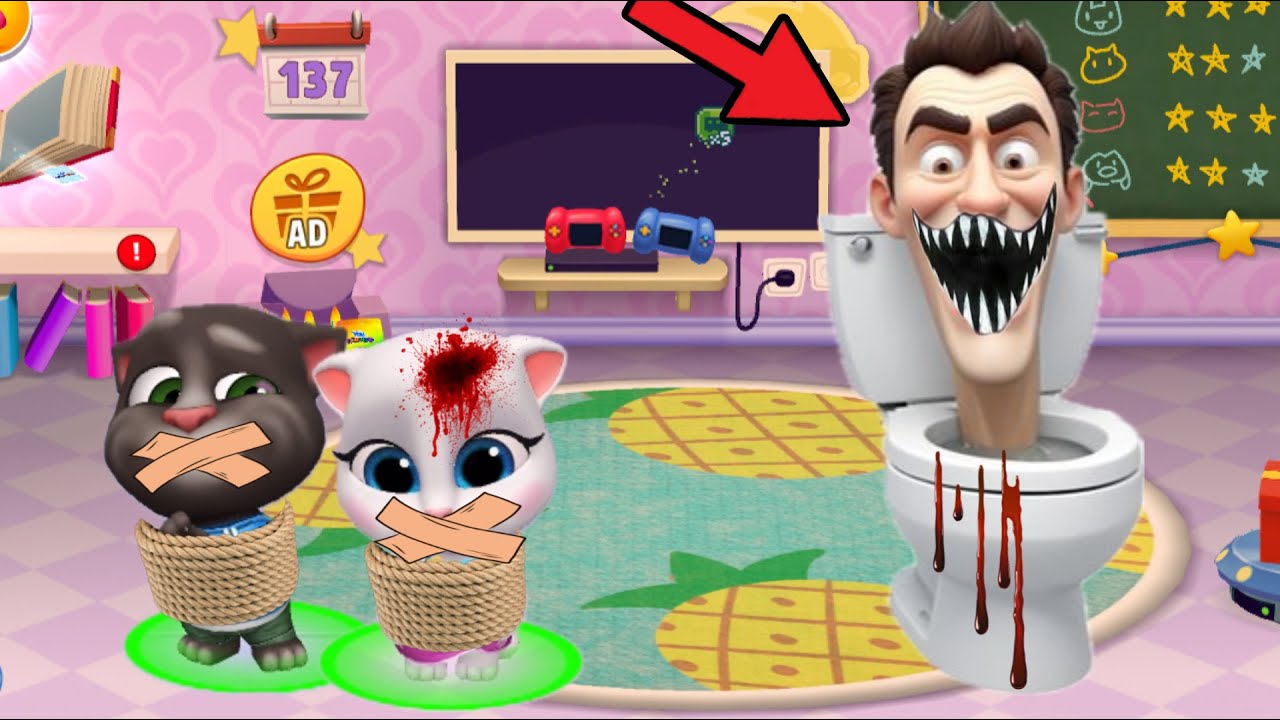 Tom Angela Di Penjara Oleh Skibidi Toilet! - My Talking Tom Friends 2