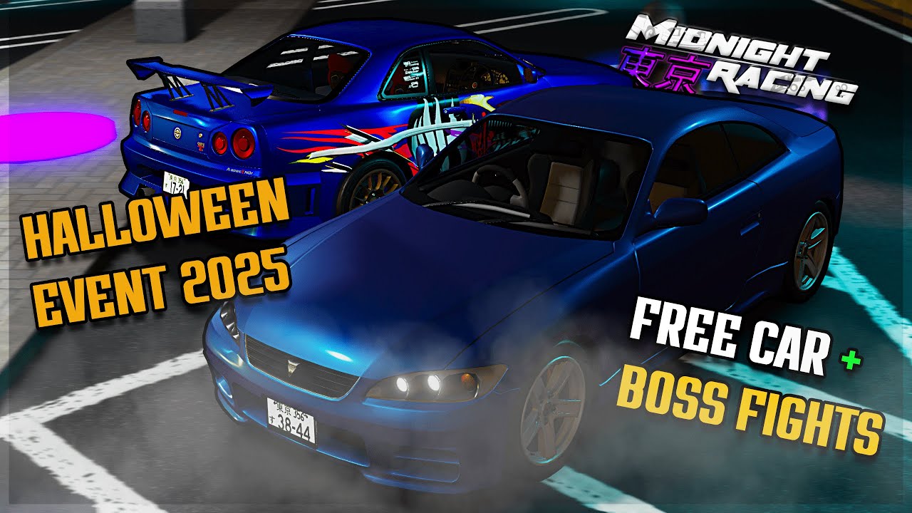 *NEW* Halloween Event 2025 BOSS FIGHTS & FREE CAR | Midnight Racing: Tokyo