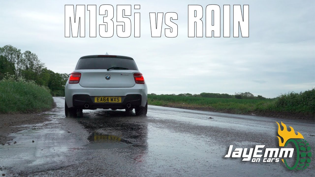 Trying To Review a BMW M135i In The Wet