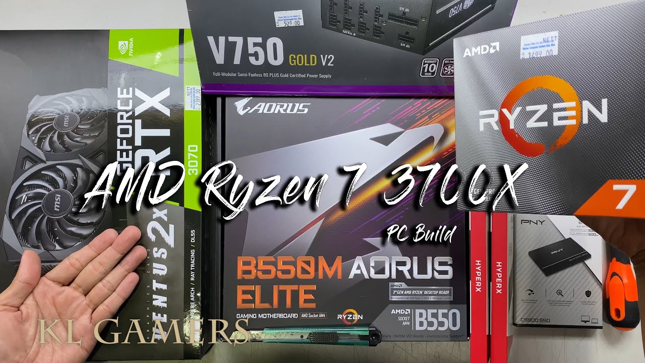 AMD Ryzen 7 3700X GIGABYTE B550M AORUS ELITE HyperX RGB RTX 3070 Gaming PC Build Benchmark
