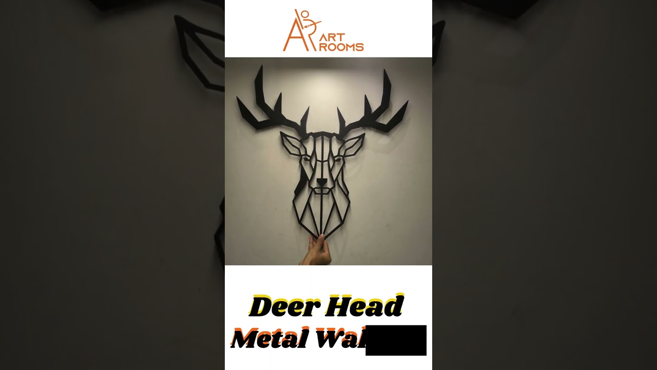 3D Deer Head Metal Wall Art  home decor #Deerart #Deer #metalart #wallart #art #metalwallart