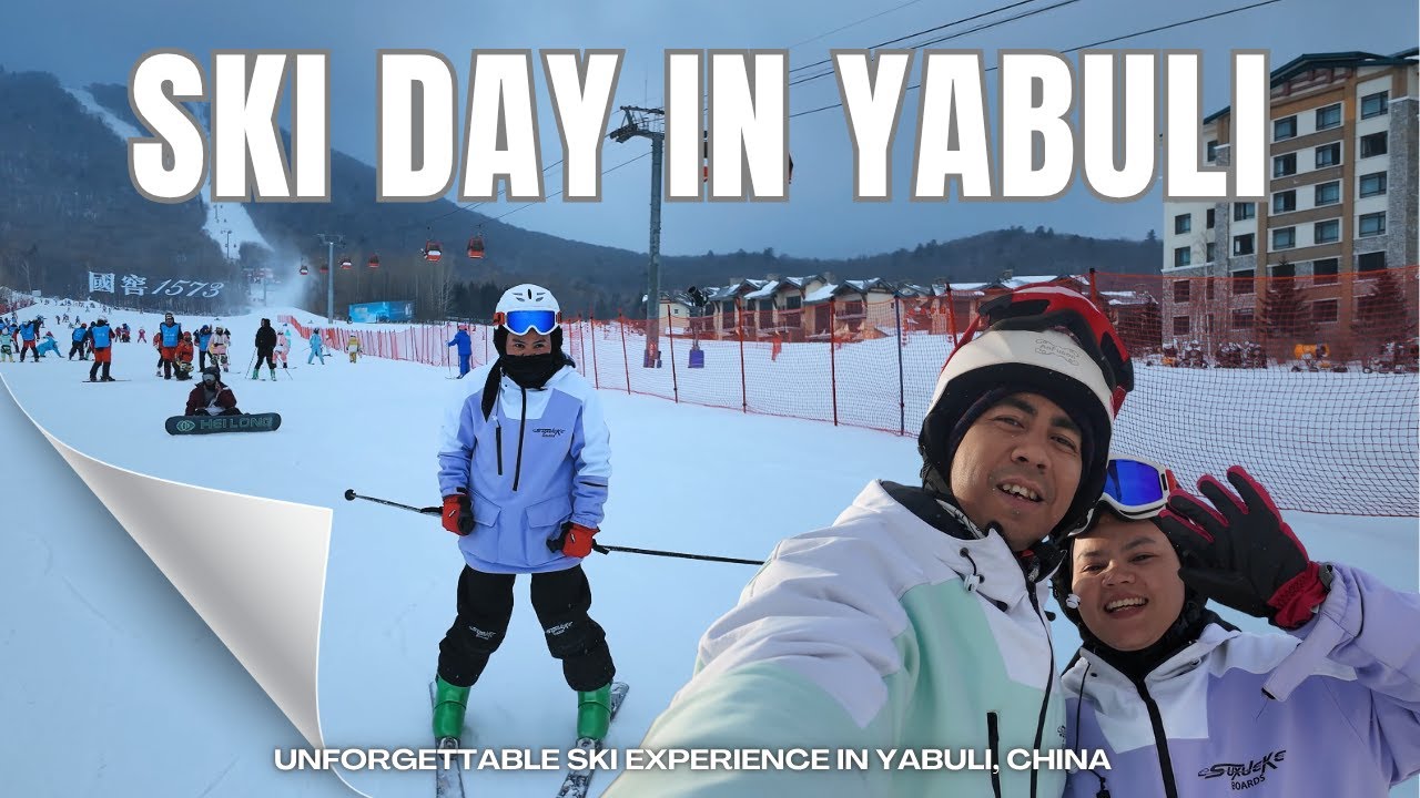 [4K] Main Ski di Yabuli – Saya Kaku, Istri Langsung Jago! 😅⛷️ 🇨🇳