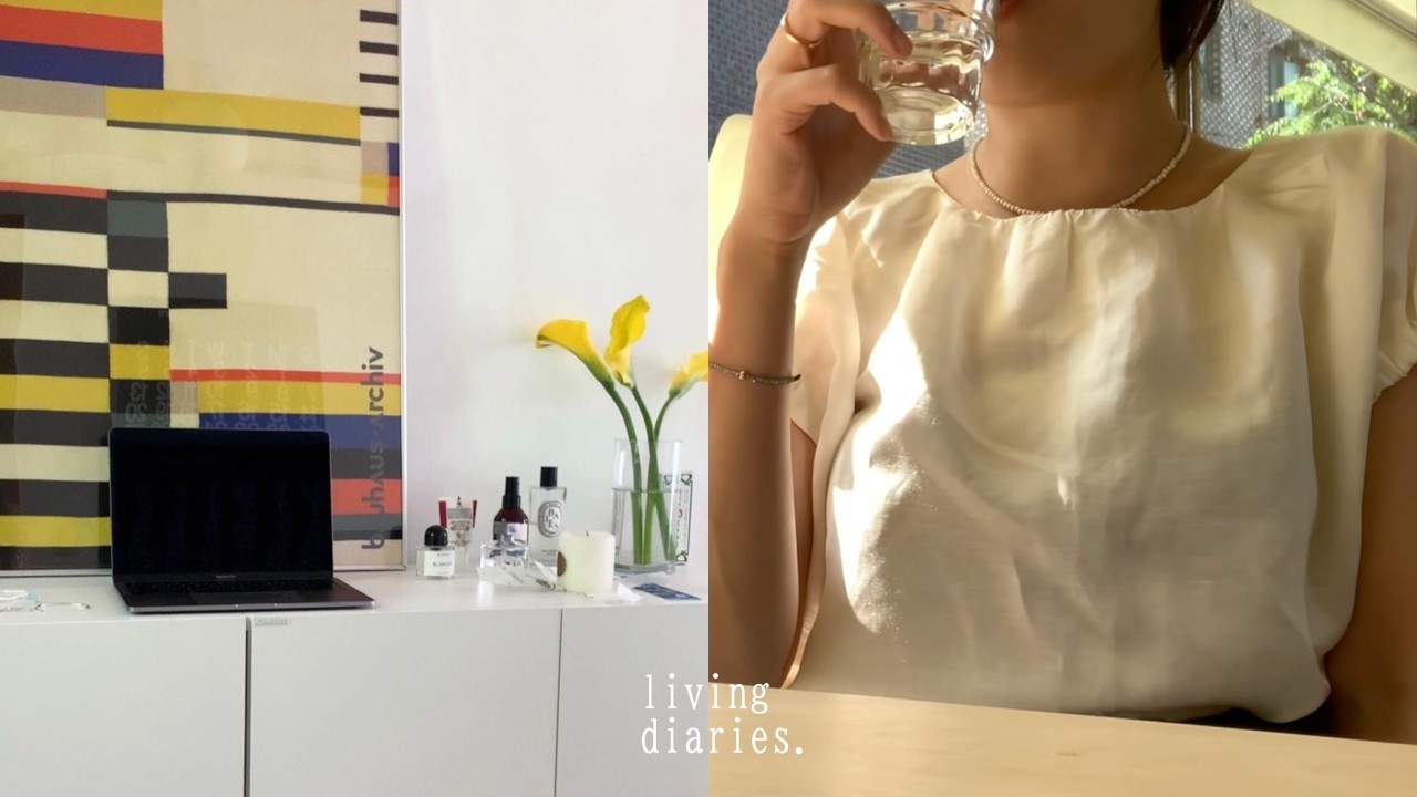 Vlog. 여름 일상 브이로그 / 토요일 집순이 / 일요일 브런치와 전시, 카페 데이트 / 라익미 반달소파, 다니엘웰링턴 언박싱