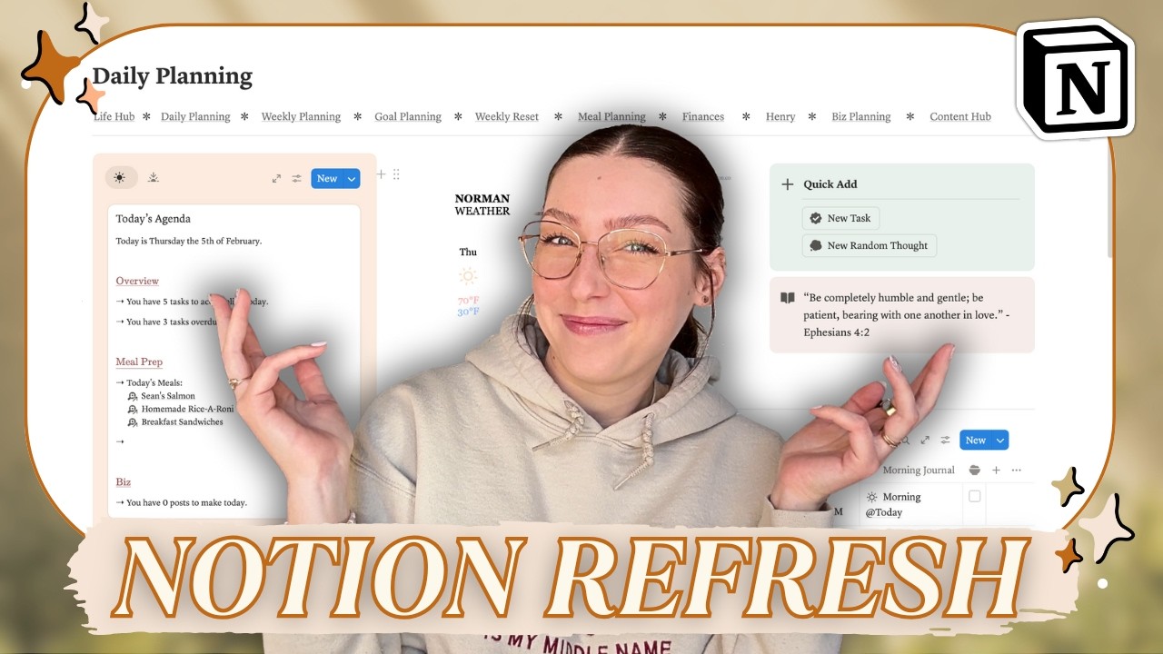 Refresh My Notion Daily Planner with Me ✨ (You'll Want This Setup)