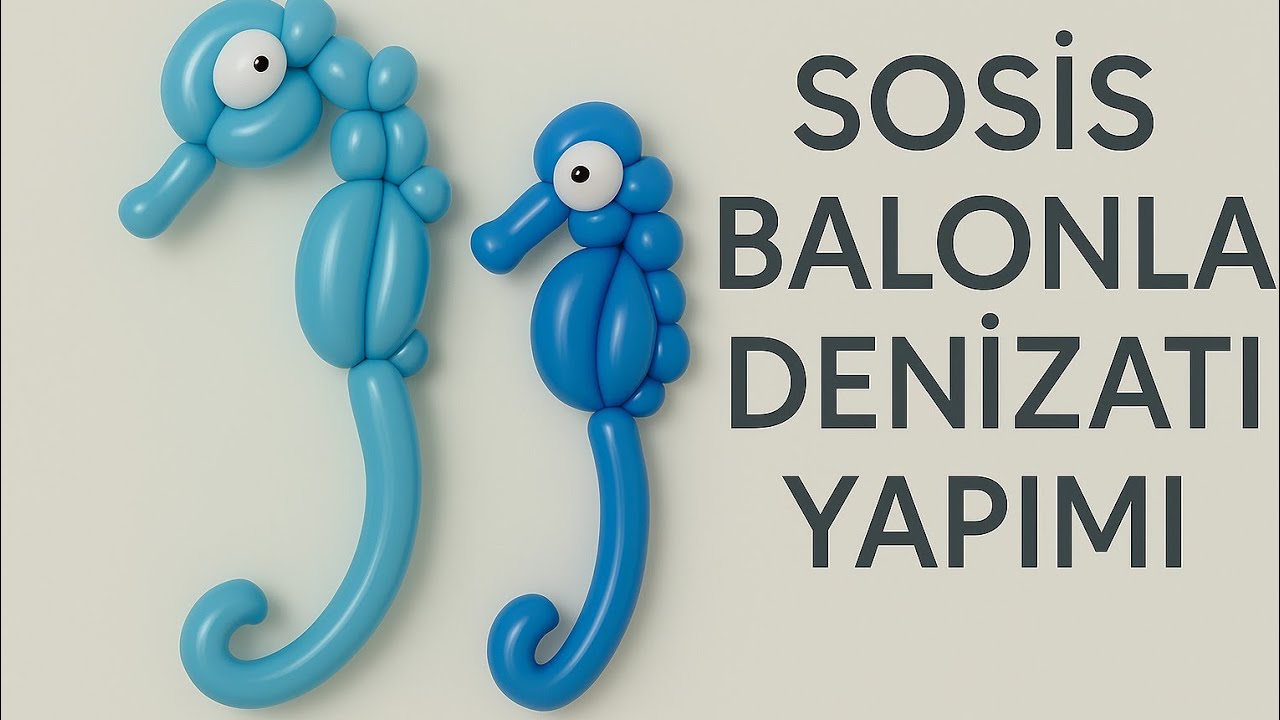 Морской конёк из шарика-колбаски / Изготовление воздушного шара Seepferdchen #balloon