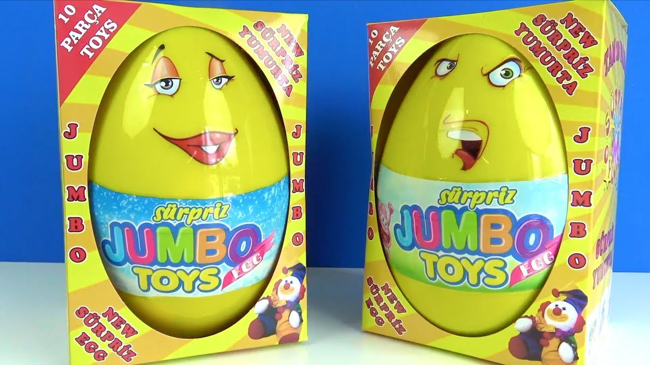 Sürpriz Jumbo Toys Egg 2 dev sürpriz yumurta Jumbo sürpriz yumurta açma 10 parça oyuncaklı kamikaze