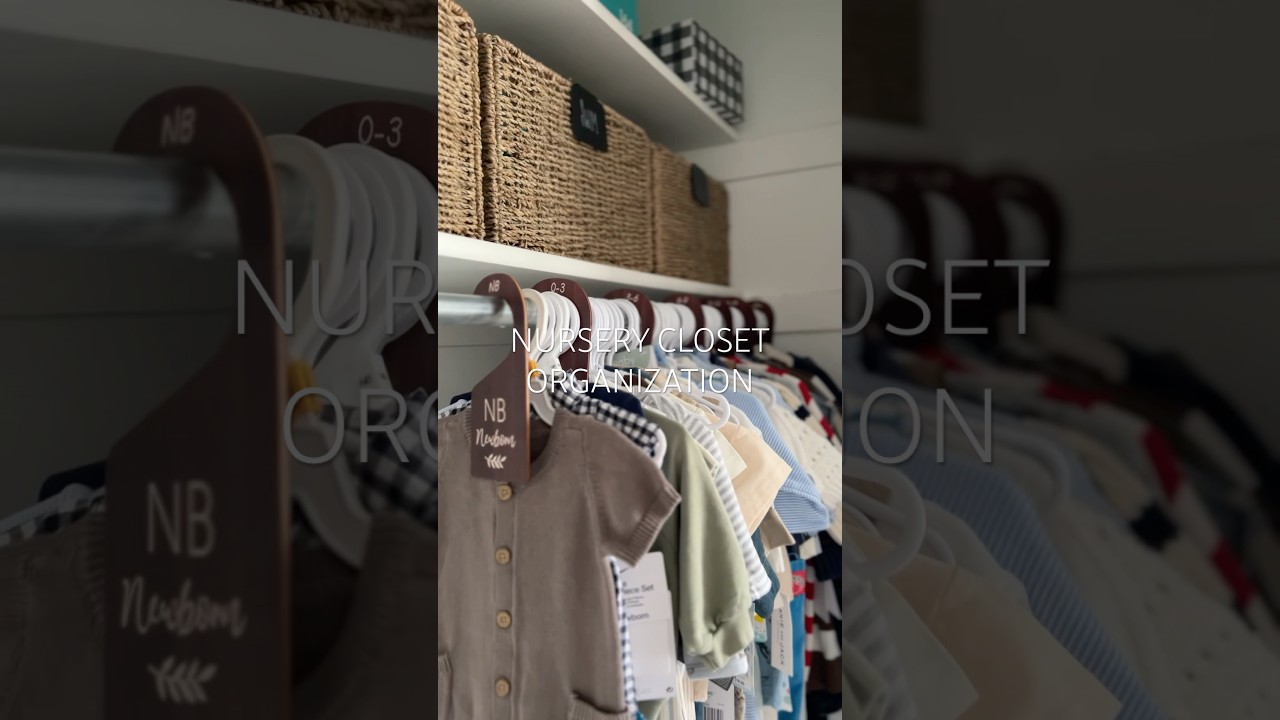 Organizing the nursery closet! #nurseryorganization #closet #closetorganizer #babyboycloset #clean