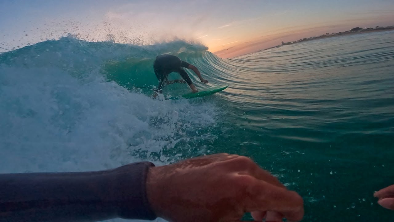 SURFEANDO en El Palmar un ÉPICO atardecer con mi GOPRO