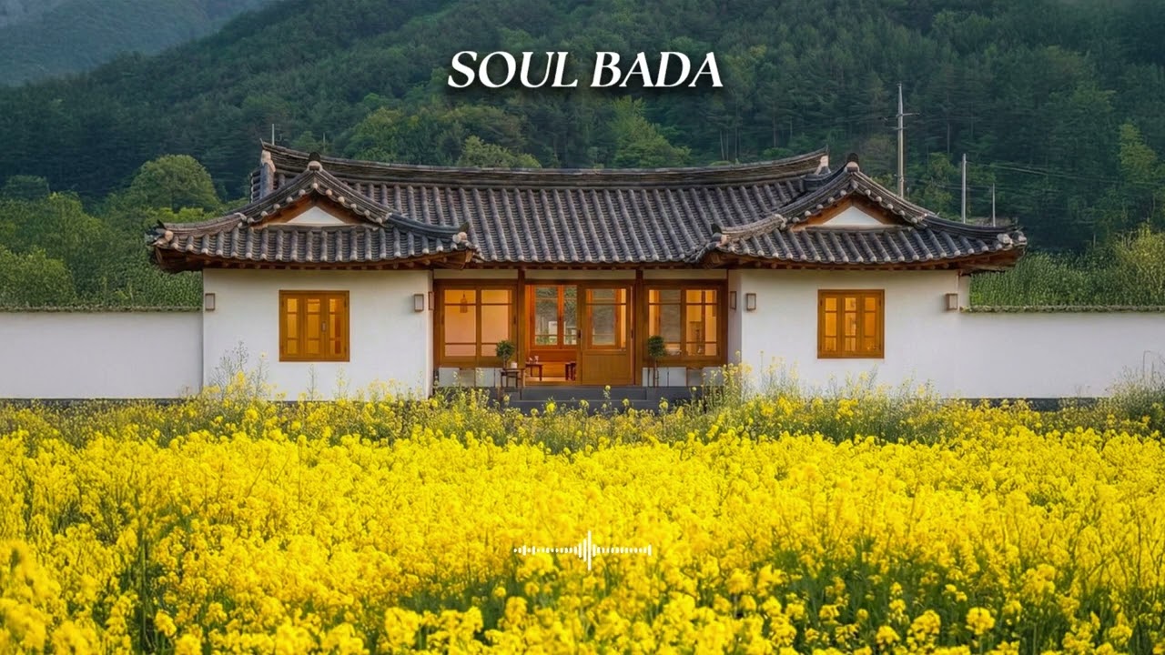 봄날의 한옥 카페 🌻 | 노란 유채꽃 사이, 기분 전환을 위한 감성 팝송
