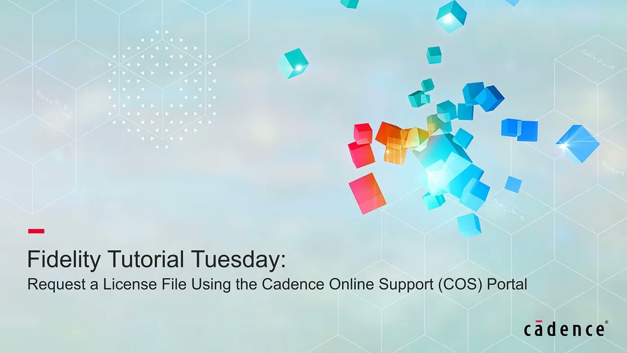 Requesting a License File Using Cadence Online Support (COS)