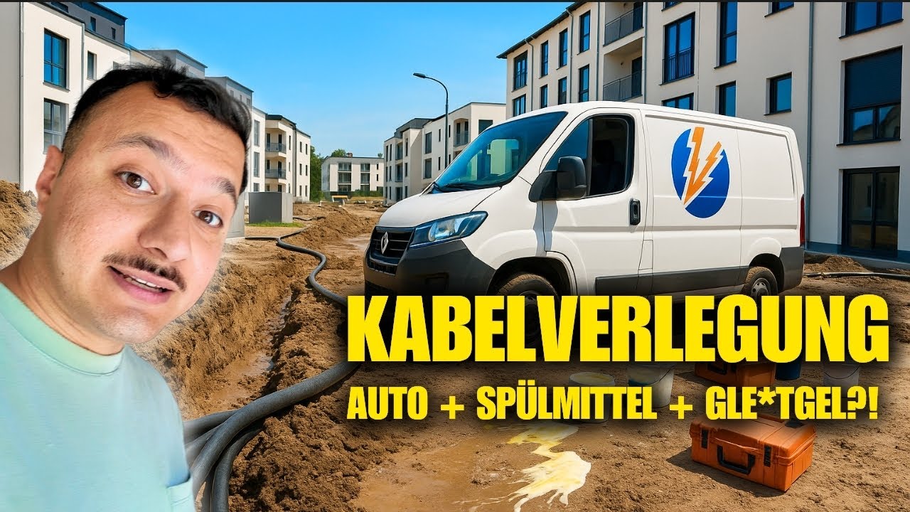 Kabelziehen mit Spülmittel & Auto?! Und dann noch Personal krank? [Hatech-Vlog]